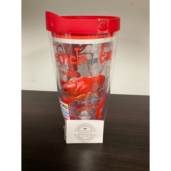 Tervis Lobster Graphic 16 Oz Insulated Tumbler W/ Red Lid - Picture 1 of 3